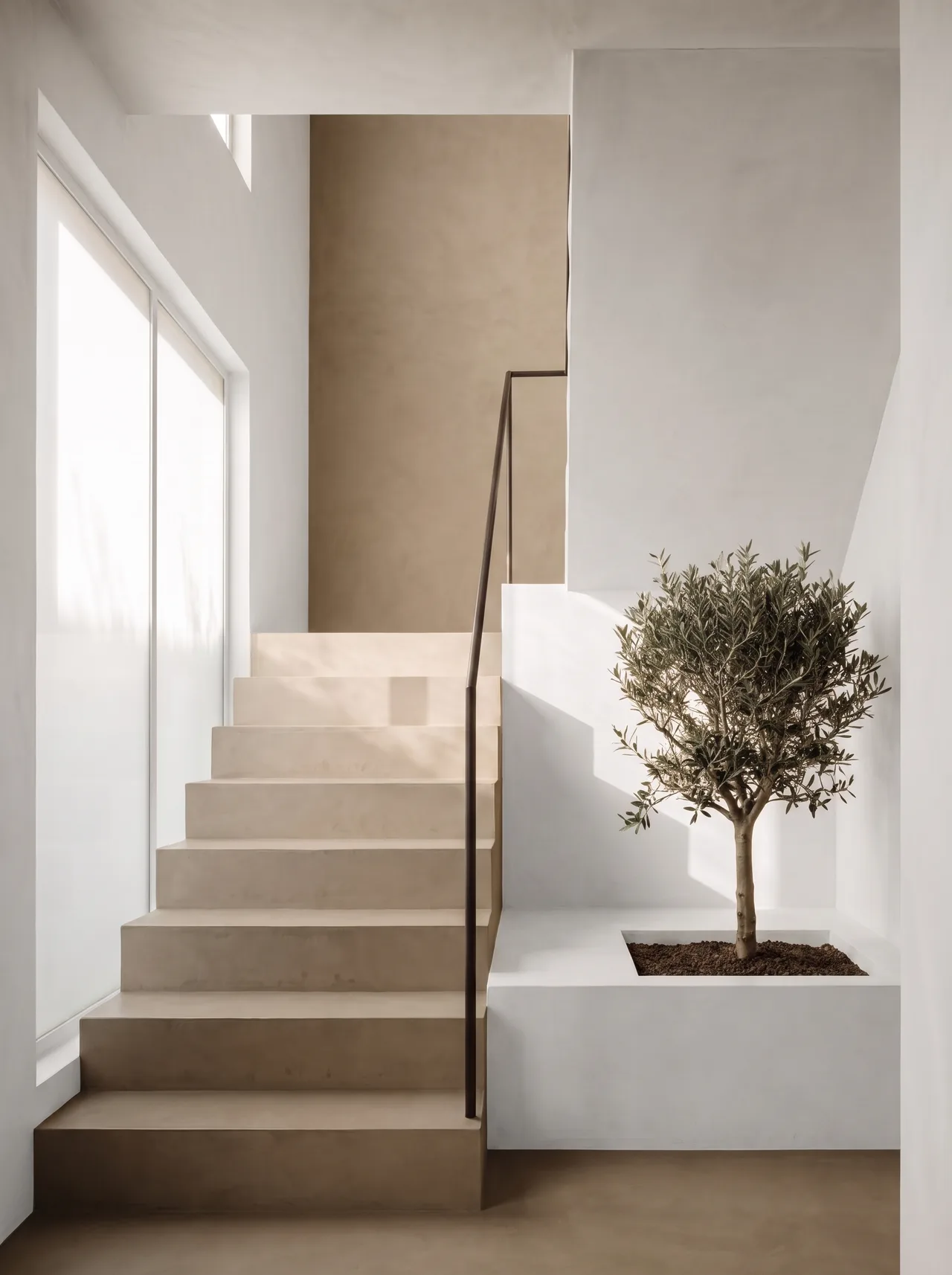 Fugenlos gestaltete Treppe als Visualisierung